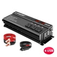 thumbnail image 1 of 1300W/2600W Peak Power Inverter DC 12V to AC 110V, 4 AC Outlets & 4 USB Ports (3.1A), Modified Sine Wave Car Inverter with LED Display for RV, Truck, Camping, Home, Emergency Power Black, 1 of 11