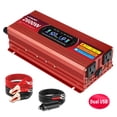 thumbnail image 1 of 1300W 2600W Peak Power Inverter DC 12V to AC 110V, Modified Sine Wave Car Inverter with Dual USB (3.1A) & 2 AC Outlets, LCD Display – for Camping, RV, Trucks, Home Emergency Red, 1 of 10