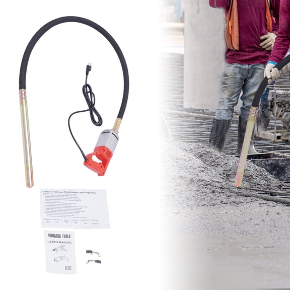 1300W Electric Power Concrete Vibrator Tool Cement Air Bubble Remover with 2m Rod