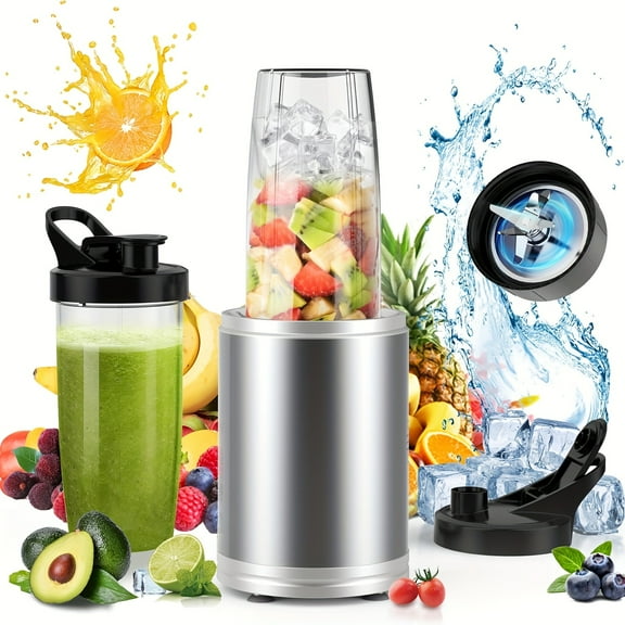 1300W Smoothie Blender for Kitchen, Portable Personal Blender with 2×27oz To-Go Cups Lids, Ice Crushing, Frozen Drinks, Countertop Mixer for Shakes, Smoothies Juices