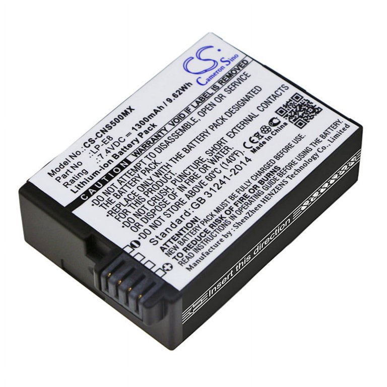 1300mAh LP-E8 Battery for Canon EF-S, EOS 550D, EOS 600D, EOS 650D, EOS  700D, EOS Kiss X4, X5, X6i, EOS Rebel T2i, T3i, T4i, T5i - Walmart.com