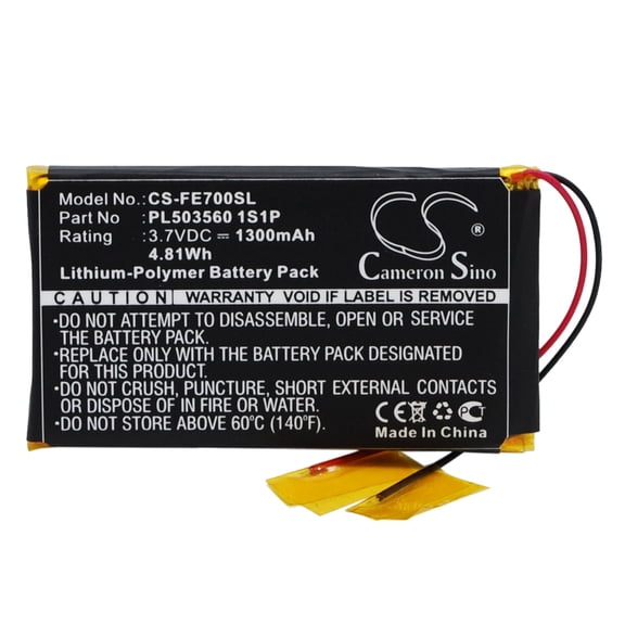 1300mAh PL503560 1S1P Battery for Fiio EO7K