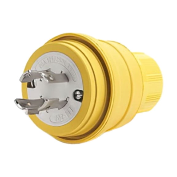 1301460088 Power Connector Plug, Male Blades NEMA L6-15P Free Hanging (In-Line), 24W49