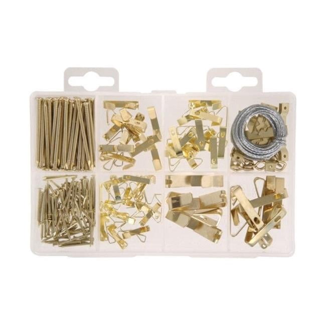130251 Metal Picture Hanging Kit - Silver - Pack of 6 - Versatile Hardware Included