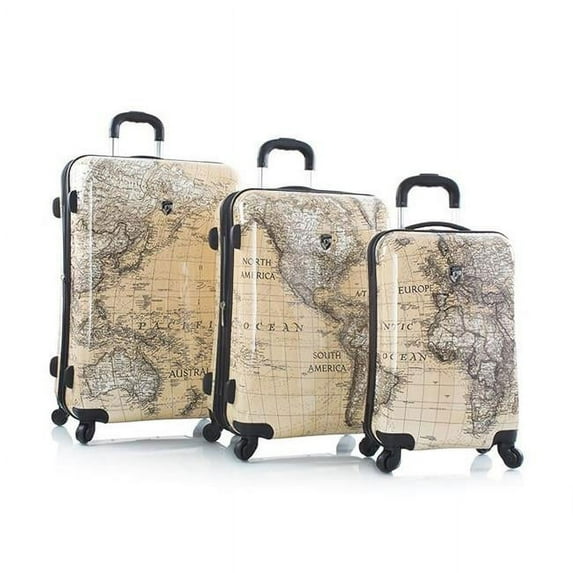 13026-0107-S3 Classical World Spinner Luggage, Sepia - 3 Piece per Set