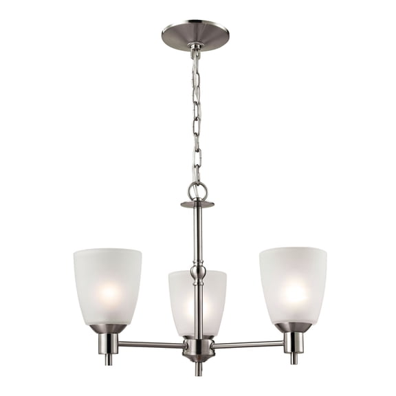 1303CH/20-Thomas Lighting-Jackson - Three Light Chandelier-Brushed Nickel Finish