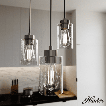Hunter - Hartland 3-light Noble Bronze, Small Cluster Light, Dimmable, Transitional Style, Round Shaped, for Bedrooms, Kitchens, Dining, Living Rooms - 13064