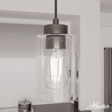 Hunter - Hartland 3-light Noble Bronze, Large Cluster Light, Dimmable, Transitional Style, Linear Shaped, for Bedrooms, Kitchens, Dining, Living Rooms - 13070