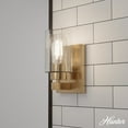 thumbnail image 1 of Hunter - Hartland 1-light Alturas Gold, Small Sconce Light, Dimmable, Transitional Style, for Bedrooms, Dining, Living Rooms - 13072, 1 of 6