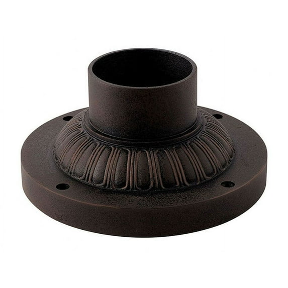 1307MO-Hinkley Lighting-Accessory - 7 Inch 3.5 Inch Height Round Fluted Pier Mount Base-Mocha Finish