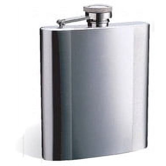 1308YB-06 Two-tone vertical stripes flask, 8 Oz, stainless steel