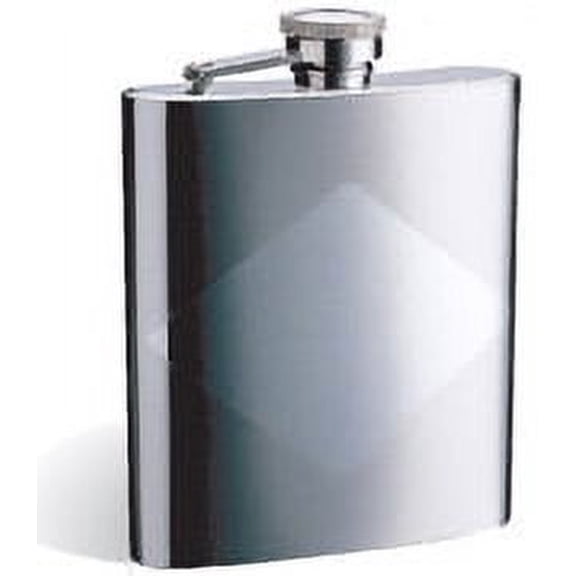 1308YB-10 Two-tone flask, diamond center, 8 Oz, stainless steel
