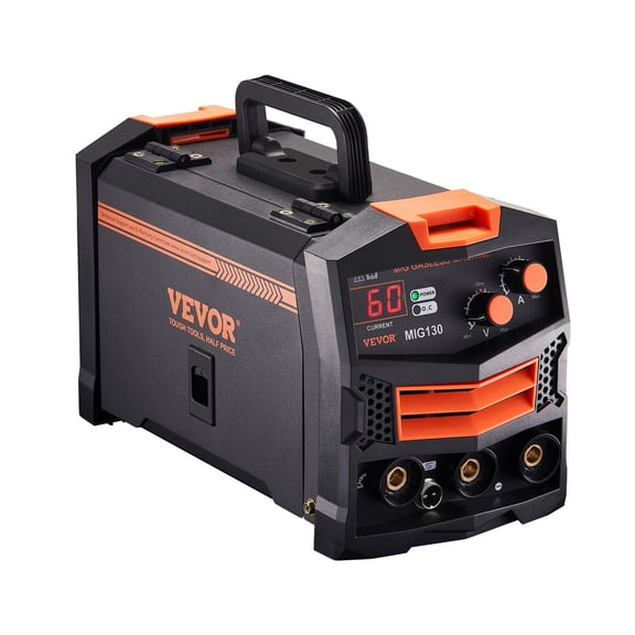 130Amp Synergic MIG Welder 110V Gasless Flux Core Portable Welding Machine with IGBT Inverter Digital Display