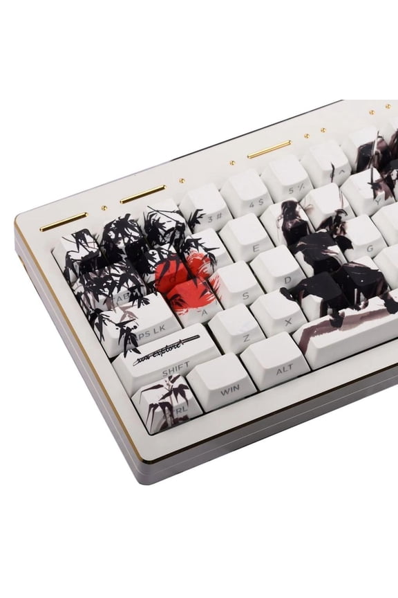 130Key Keycaps Side Print Light Transmitting Keycap Set With Fighting Theme For Unique Mechanical Keyboards