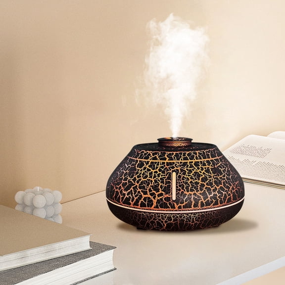 130ML Protable Mini Air Humidifier,Simulation Flame Fragrances Diffuser for Home,Diffuser Sprayer with Adjustable Lighting Colors,Practical and Stylish,Ideal for Cars,Bedroom,Office