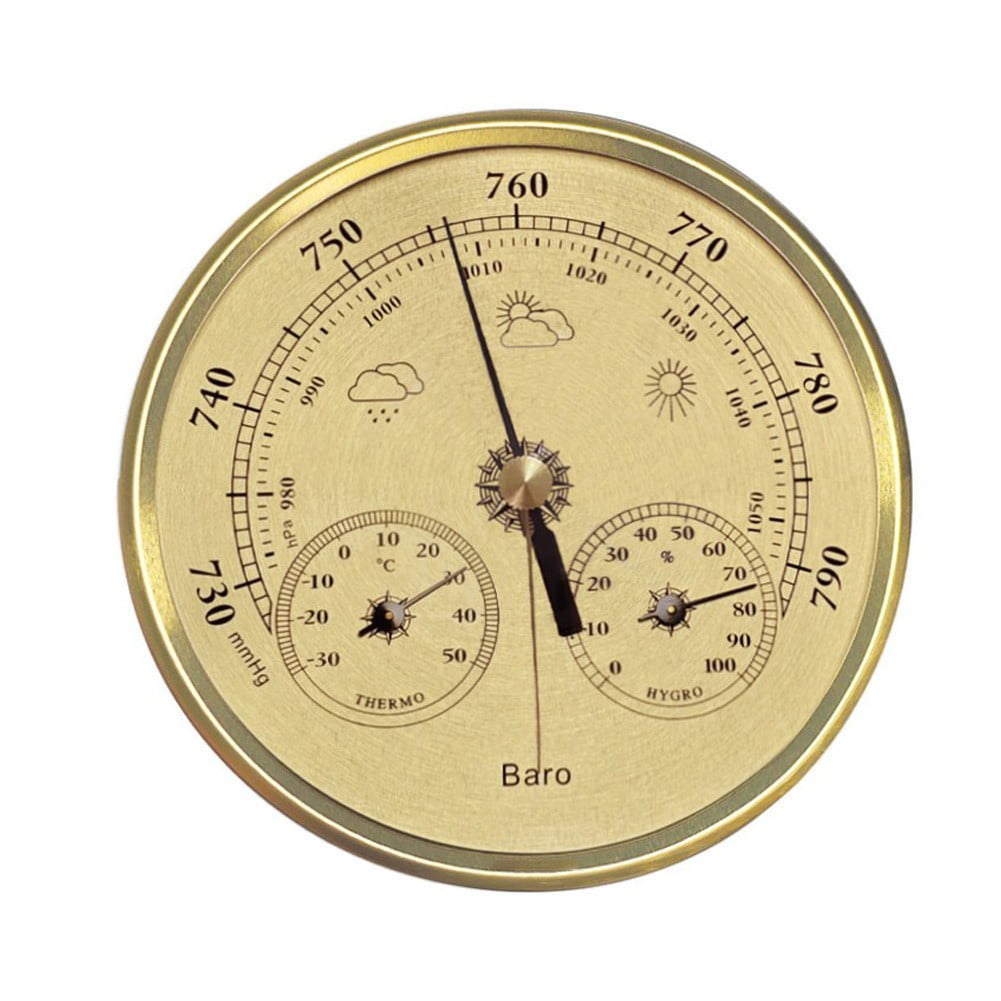 130Mm 3-In-1 Weather Station Thermometer, Hygrometer And Barometer