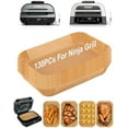 thumbnail image 1 of 130PCS Air Fryer Liners Disposable for Ninja FG551/DG551 6-in-1 Indoor Grill, Airfryer Parchment Paper Liner Rectangular for Ninja Smart XL Air Fryer, Ninja IG601 Foodi Airfryer Oven Accessories, 1 of 6