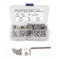 thumbnail image 1 of 130PCS Metric M6 304 Stainless Steel Button Head Socket Cap Screws Nuts Kit TAPDRA Spare Part, 1 of 4