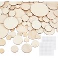 thumbnail image 1 of 130Pcs 0.8~3.1Inch Wooden Miniature Base Set 6Size Display Stand for Collectibles 200 Pcs Glue Point Dots Mini Circular Figure Base Round Wooden Model Bases for Collectibles, 1 of 7