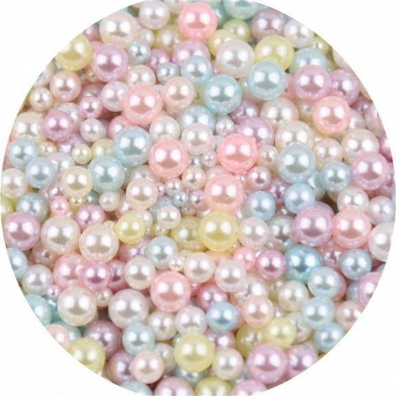 130Pcs/Bag 3-8mm Round Plastic Pearl Beads Tiny Loose Spacer Beads Findings for DIY Craft Necklaces Bracelets Jewelry Making, High Gloss Simulation Pearls Set A