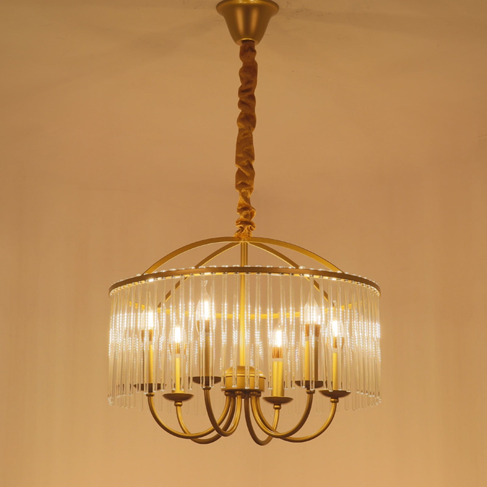 130V 20*16.9in Indoor Ceiling Mounted Light 6-light Gold Ceiling Mounted Light Fixture Living Rooms Bedrooms