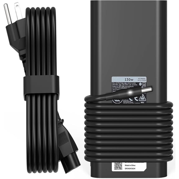 130W 4.5mm Round Tip AC Adapter Laptop Charger Compatible with XPS 15 7590 9530 9550 9560 9570 OptiPlex 3050 7010 7020 7050 5060 5450 9020 Inspiron Precision 5510 5520 5530 5540 Power cord
