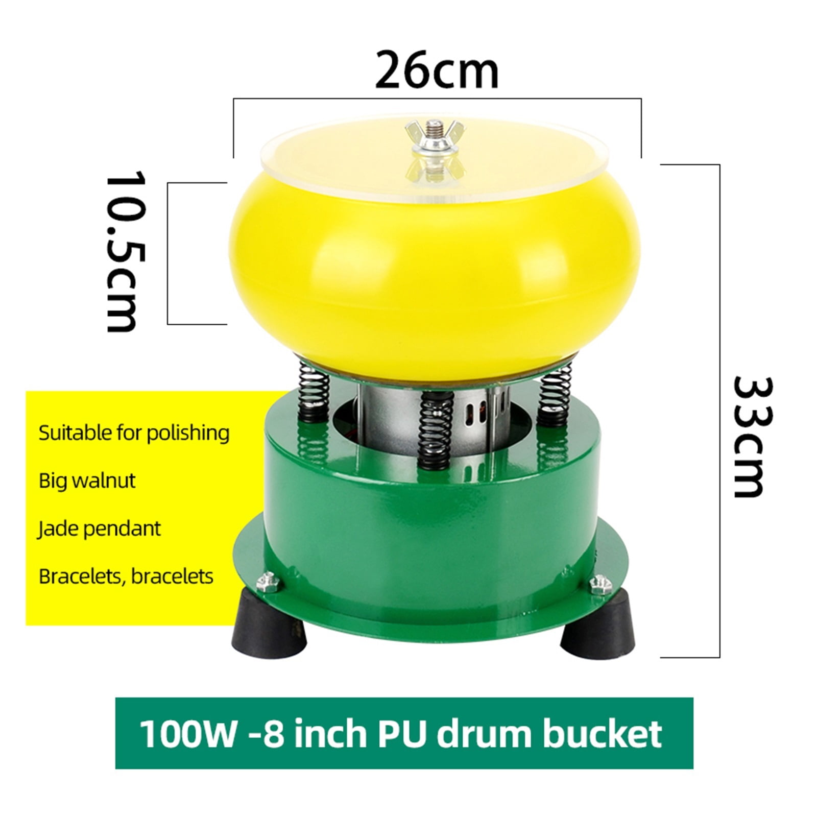 130W Jade Jewelry Vibration Polishing Machine Adjustable Buddha Beads Jade Vibration Grinding Machine Clean Surface