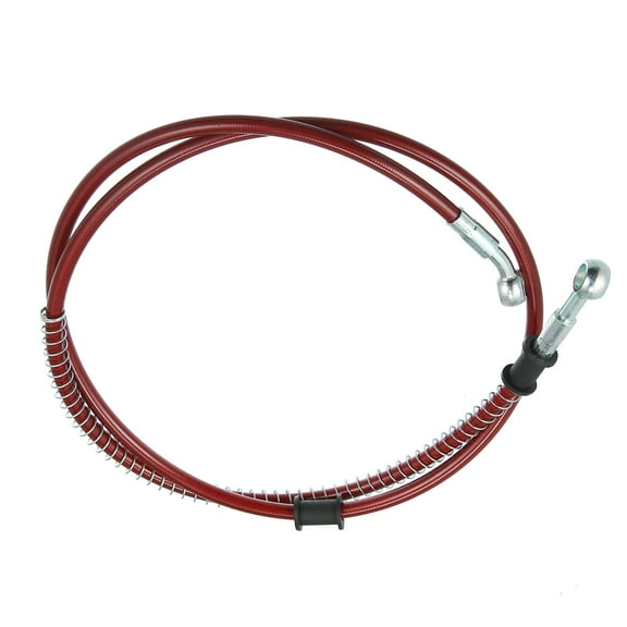 130cm 51.18" 10mm Motorcycle Braided Brake Clutch Oil Hoses Line Pipe Clutch Throttle Gas Line Fuel Pipe Red