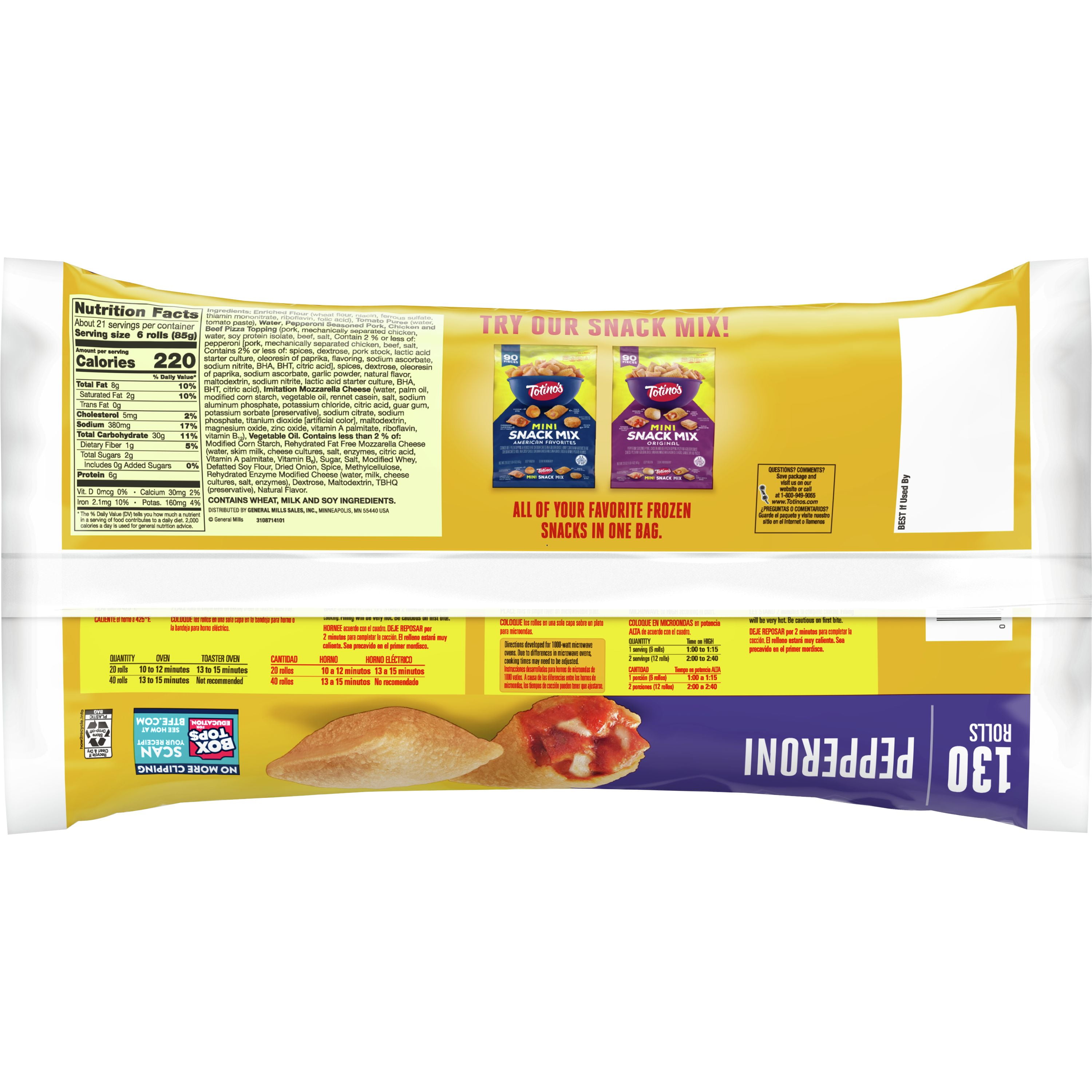 130ct Pepperoni Totino's Pizza Rolls