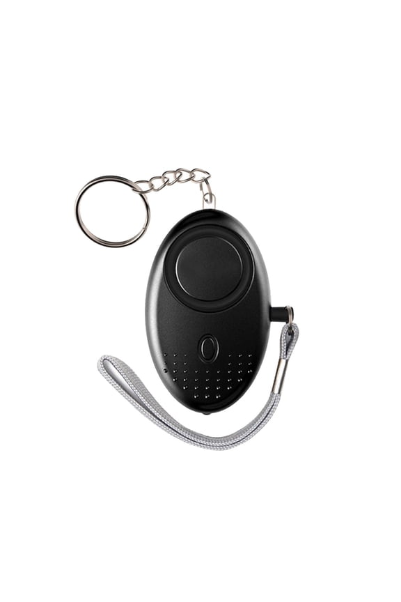 130dB Safe Sound Emergency Personal Alarm Keychain with LED Flashlight Siren, Black, 1 Pack (2.76 in / 7.0 cm)