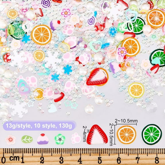 130g 10 Styles 2~10.5mm Plastic Beads UV Resin Beads No Hole Micro Beads Iridescent Water Droplets Beads Colorful Tiny Beads for Resin Fillers Jewelry Making