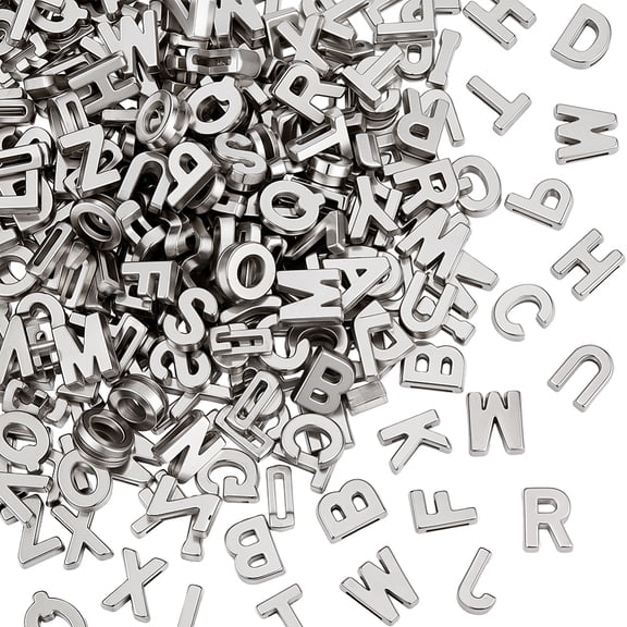 130g Resin Letter Beads Large Alphabet Beads Random Style Cute A-Z Silver Big Initial Shape Loose Spacers Charms Bulk DIY