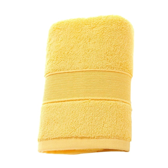 130g Thickened Absorbent Combed Cotton Face Towel 35*75cm Yellow