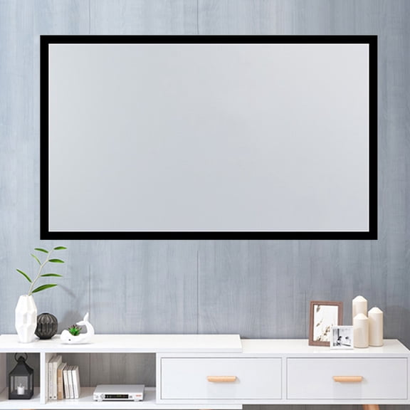 130inch Aluminum Fixed Frame 16:9 Projector Screen White Home Theater TV Movies