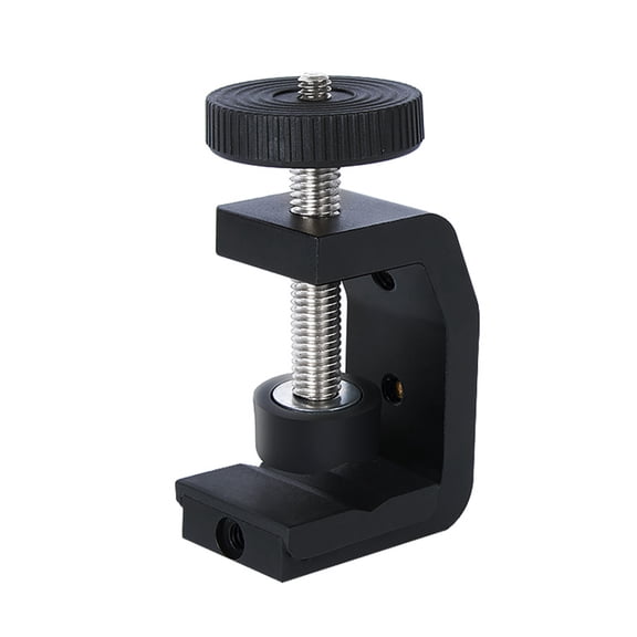 130mm Aluminum C-Clamp Fixed Desktop Clamp Holder with 1/4" Screw for DSLR Cameras, Monitors, Microphones & Studio Accessories Adjustable Mounting Range 032mm