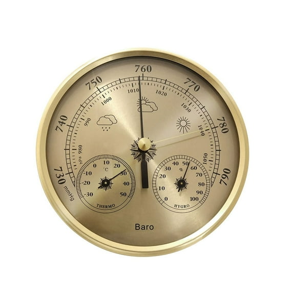 130mm Barometer Thermometers Hygrometer Stainless Steel Frame Large Fishing Weather Gauge for Outdoor Enthusiasts