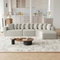 thumbnail image 1 of 131.1 Inch Chenille Sectional Sofa Set With 10 Pillows, Modern L Shaped Curved Couch For Living Room, Right Chaise Fabric Corner Sofa, No Assembly Required, 1 of 9