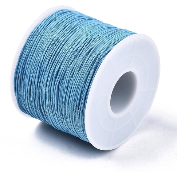 131~142 Yards Coated Nylon Beading Threads 0.4mm Bracelet Thread Seed Bead String Sewing String for Jewelry Bracelets Necklace Making(Light Sky Blue)