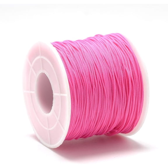 131.23~142.16 Yards Coated Nylon Beading Threads 0.4mm Bracelet Thread Seed Bead String Sewing String for Leather Stitching Beading Jewelry Bracelets Necklace Making(Light Coral) 1roll