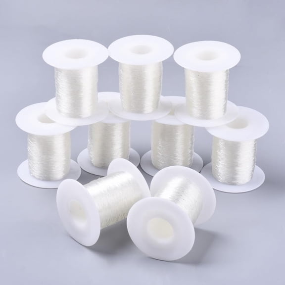 131.23 Yards(120m) 0.5mm Clear Round Elastic Bead Thread Stretchy Bracelet String