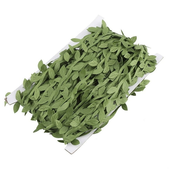 131 Ft Leaf Ribbon, Artificial Vines Leaves String Trim Ribbon Wild Jungle Botanical Greenery for Baby Shower Party Wedding Home Wreaths & DIY Craft