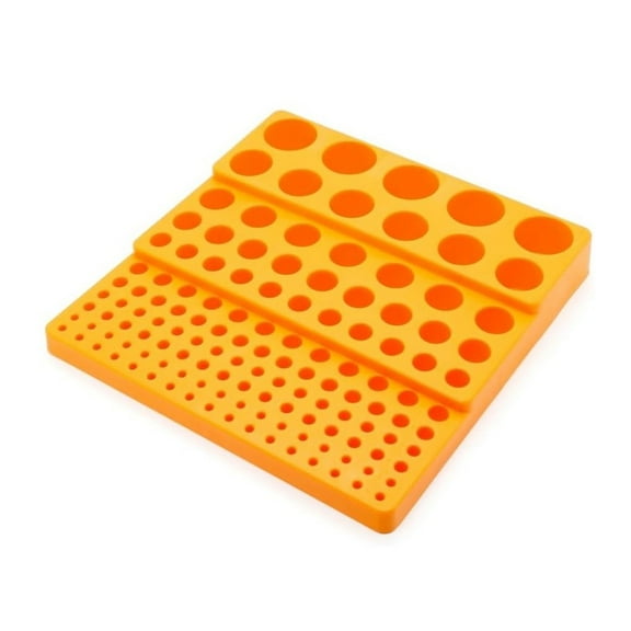 131 Holes 4-32Mm Cnc Milling Cutter Tool Holder Storage Box Rack Case Organizer Yellow Fangkenuo
