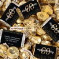 thumbnail image 1 of 131 Pcs 60th Birthday Candy Party Favors Miniatures Chocolate & Gold Almond Kisses (1.65 lbs, Approx. 131 Pcs), 1 of 5