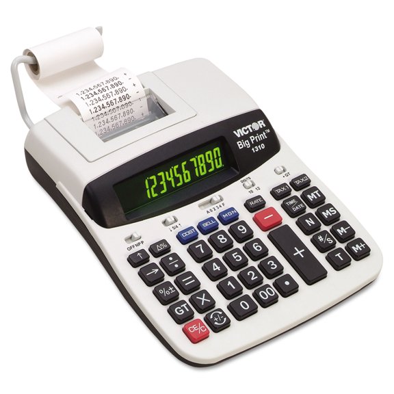 1310 Big Print Commercial Thermal Printing Calculator, Black Print, 6 Lines/sec | Bundle of 2 Each