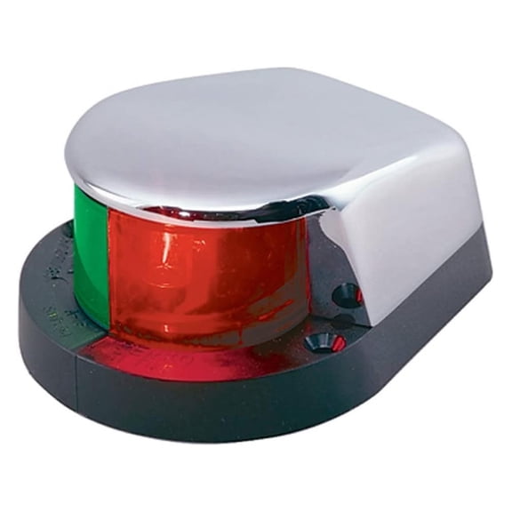 1310DP0CHR -Plated Bi-Color Bow Light with Black Polymer Base - 4" Length x 3-1/8" Width x 1-7/8" Height