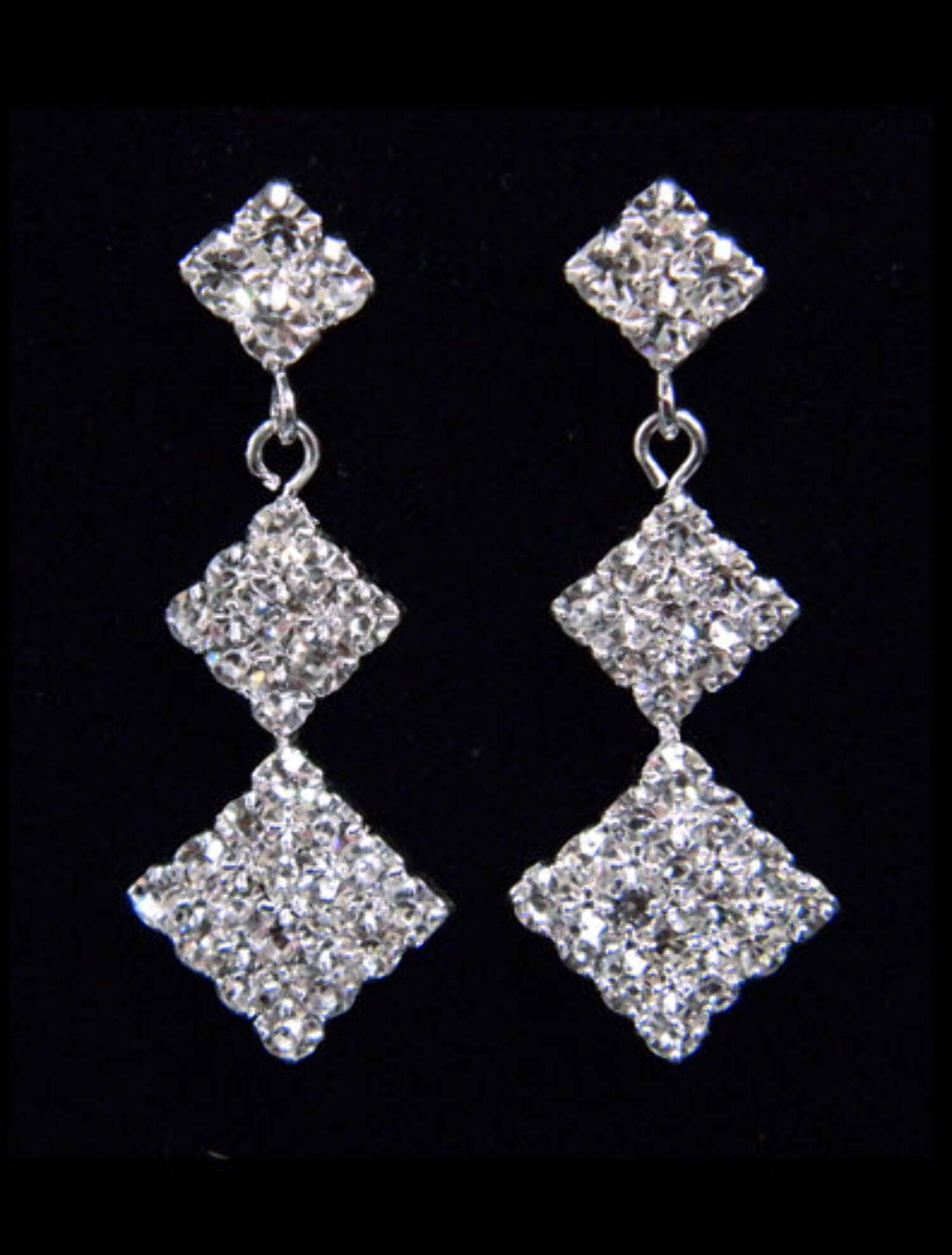 ピアス Ellipse Glass Triple Drop Earrings #5213 13111 - Triple Diamond Drop Earrings - Walmart Business Supplies