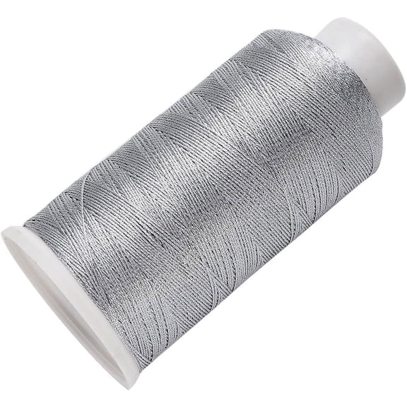 1312.33 Yards Silver Embroidery Thread Decorative Knit Floss Friendship Bracelet Stitch Spool Threads Metallic Needlework String