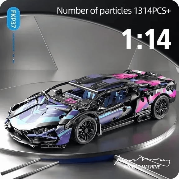 1314PCS 1:14 Technical Building Block Racing Car Kits Static Or Remote Control Electric Motor RC Car Version Optional Model Toys