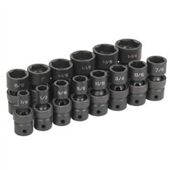 1314U 0.5 in. Drive 14 Pc. Standard Length Fractional Universal Set