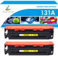 thumbnail image 1 of 131A 131X 2-Pack Compatible Toner Cartridge for CF210A 131A CF210X 131X for Pro 200 color M251n M251nw MFP M276n M276nw Printer(Yellow), 1 of 10